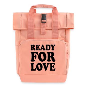 Ready for love - Roll Top Backpack with Two Handles - chintz rose - Front