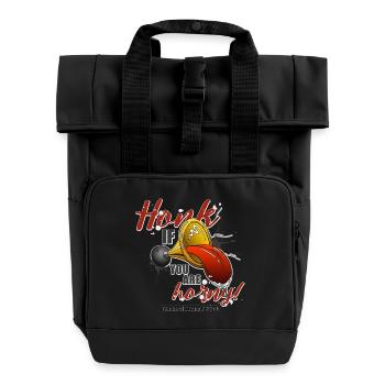 Honk if you are horny - Rolltop Rucksack mit zwei Griffen - Schwarz - Vorne
