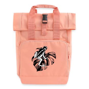 Harmonie: Frosch & Monsteria - Rolltop Rucksack mit zwei Griffen - Chintzrosa - Vorne
