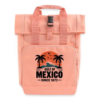 Gulf of Mexico Since 1672 Retro Beach Vibes - Roll Top Backpack with Two Handles - chintz rose - Front