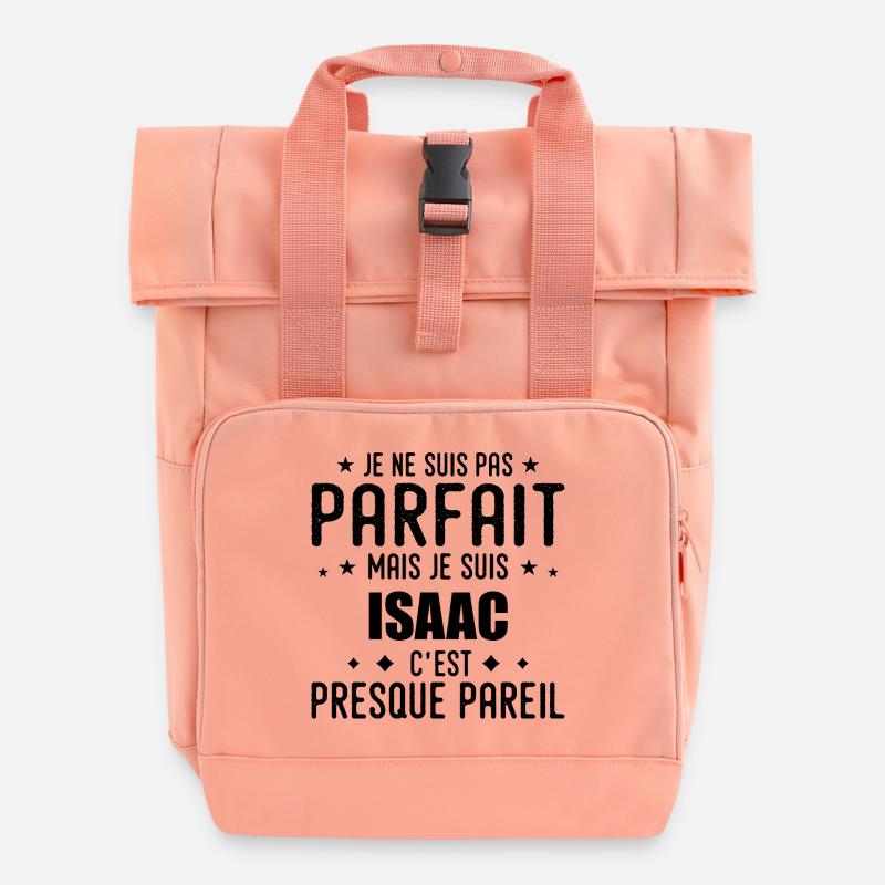 Isaac: authentisch, unvollkommen, oben, Perfektion - Rolltop Rucksack mit zwei Griffen - Chintzrosa