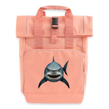 Costume de requin Océan Animal marin Dangereux - Sac à dos Roll Top à deux anses - rose liberty - Devant