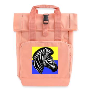 Zebra - Rolltop Rucksack mit zwei Griffen - Chintzrosa - Vorne