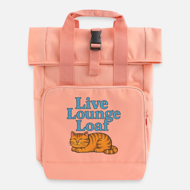 Live Lounge Loaf - Roll Top Backpack with Two Handles - chintz rose