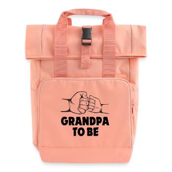 Grandpa To Be - Pregnancy Announcement - Roll Top Backpack with Two Handles - chintz rose - Front