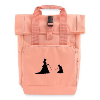 Ehepaar Hochzeit Lustig - Rolltop Rucksack mit zwei Griffen - Chintzrosa - Vorne
