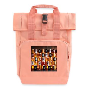 I Love Beer Becher-Muster - Rolltop Rucksack mit zwei Griffen - Chintzrosa - Vorne