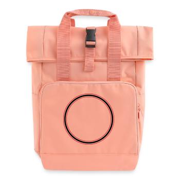 Kreis Symbol - Rolltop Rucksack mit zwei Griffen - Chintzrosa - Vorne