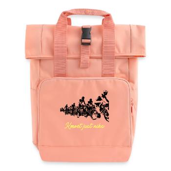 Kmoet just nothing, Dialecte anversois Chemises - Sac à dos Roll Top à deux anses - rose liberty - Devant