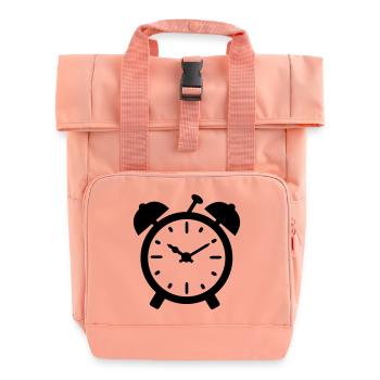 wecker uhr - Rolltop Rucksack mit zwei Griffen - Chintzrosa - Vorne