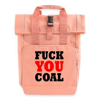 Fuck you coal - Roll Top Backpack with Two Handles - chintz rose - Front