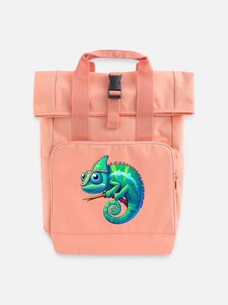 Chamäleon - Rolltop Rucksack mit zwei Griffen - Chintzrosa