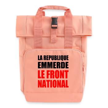 The Republic fucks the National Front - Roll Top Backpack with Two Handles - chintz rose - Front
