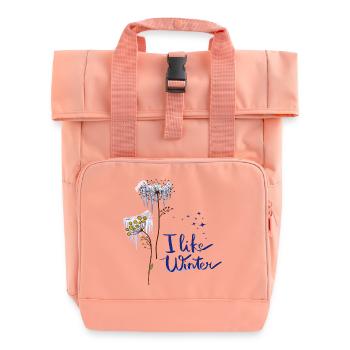 Fleurs de glace - Sac à dos Roll Top à deux anses - rose liberty - Devant