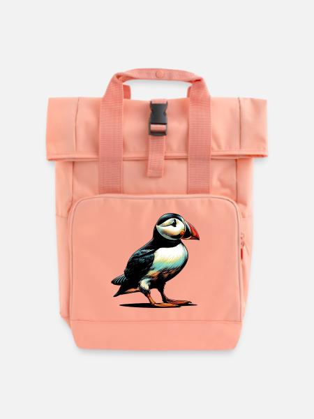 Papageitaucher - Rolltop Rucksack mit zwei Griffen - Chintzrosa