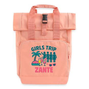 Girls Trip Zante Party - Roll Top Backpack with Two Handles - chintz rose - Front