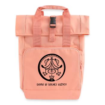Ouroboros des Spreewaldes schwarz - Rolltop Rucksack mit zwei Griffen - Chintzrosa - Vorne