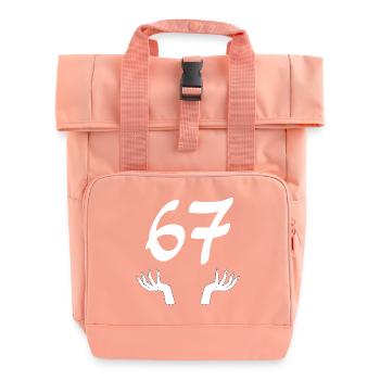 67 Six-Seven - Rolltop Rucksack mit zwei Griffen - Chintzrosa - Vorne
