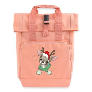 Renne de Noël laid - Sac à dos Roll Top à deux anses - rose liberty - Devant