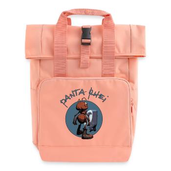 Panta rhei - ant in front of urinal - everything flows - Roll Top Backpack with Two Handles - chintz rose - Front