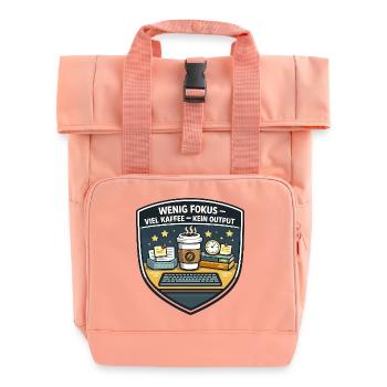 Wenig Fokus – Viel Kaffee, Kein Output - Rolltop Rucksack mit zwei Griffen - Chintzrosa - Vorne