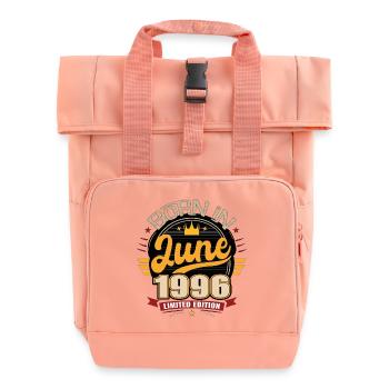 Born in June 1996 - Roll Top Backpack with Two Handles - chintz rose - Front