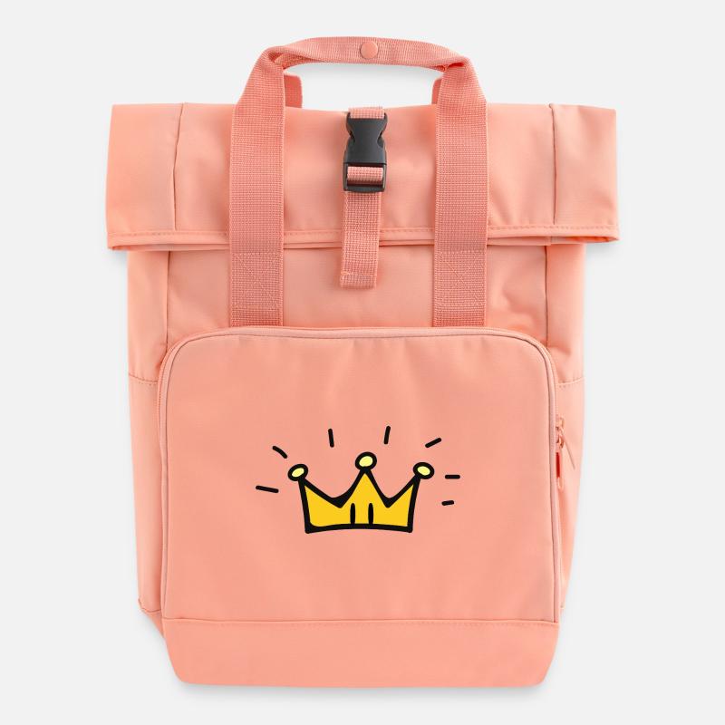 Kingsley - Roll Top Backpack with Two Handles - chintz rose