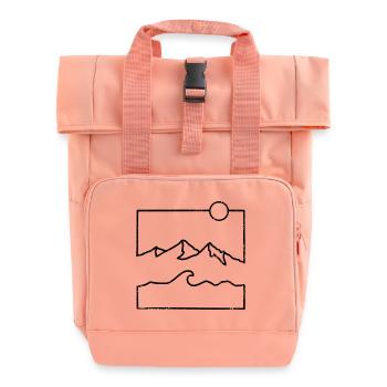 Warten auf Design - Rolltop Rucksack mit zwei Griffen - Chintzrosa - Vorne