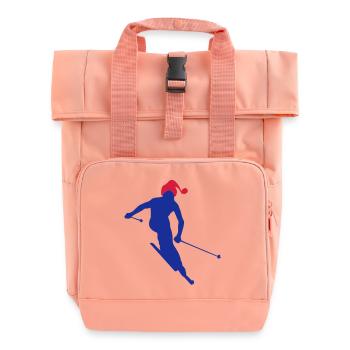 skifahrer - Rolltop Rucksack mit zwei Griffen - Chintzrosa - Vorne