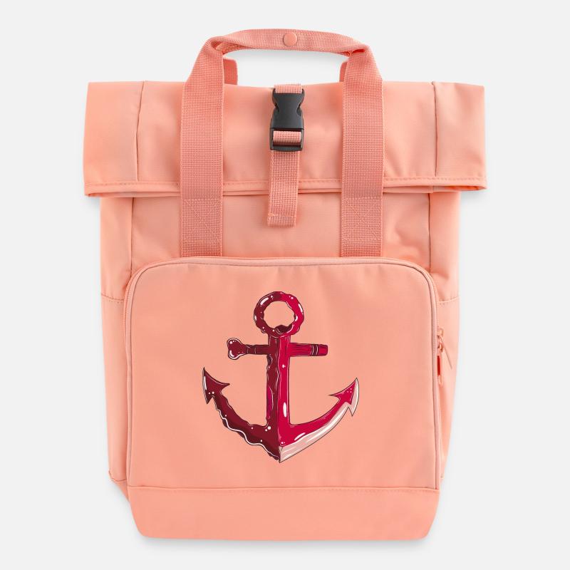 Anker - Rolltop Rucksack mit zwei Griffen - Chintzrosa