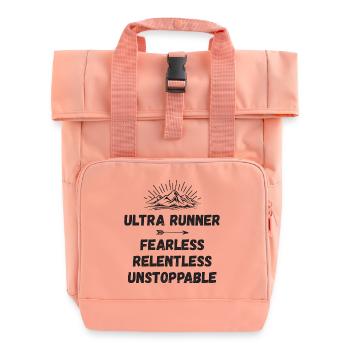 Ultra Runnner - Furchtlos. Unerbittlich. Unaufhaltsam. - Rolltop Rucksack mit zwei Griffen - Chintzrosa - Vorne