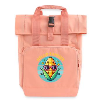 Hallo Sommer - Rolltop Rucksack mit zwei Griffen - Chintzrosa - Vorne