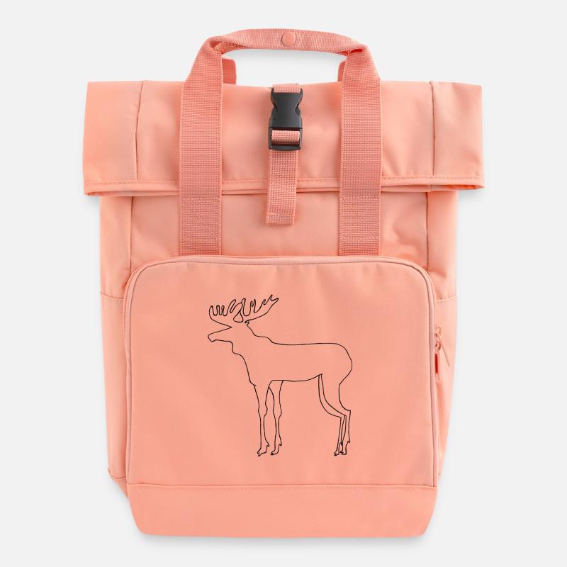 Elk - Roll Top Backpack with Two Handles - chintz rose