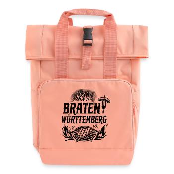 Braten Württemberg Grillen und Kochen - Rolltop Rucksack mit zwei Griffen - Chintzrosa - Vorne