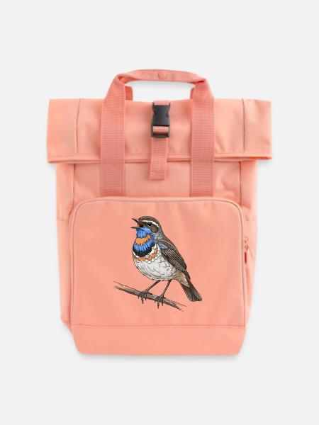 Blaukehlchen - Rolltop Rucksack mit zwei Griffen - Chintzrosa