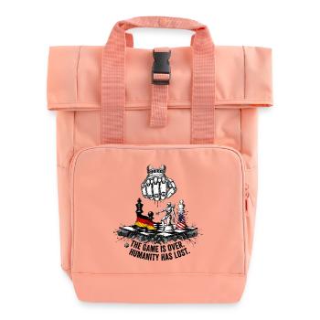 The Game is Over, Humanity has Lost - Roll Top Backpack with Two Handles - chintz rose - Front
