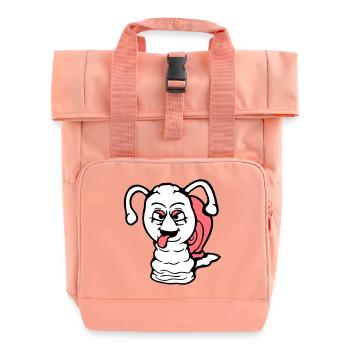 snail naughty tongue sticking out nasty small cool - Roll Top Backpack with Two Handles - chintz rose - Front
