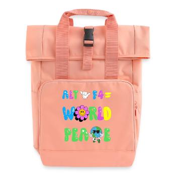 Alt F4 Welt Frieden Lustiges Spieldesign - Rolltop Rucksack mit zwei Griffen - Chintzrosa - Vorne