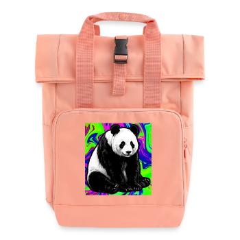 Panda - Rolltop Rucksack mit zwei Griffen - Chintzrosa - Vorne