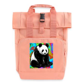 Panda - Rolltop Rucksack mit zwei Griffen - Chintzrosa - Vorne