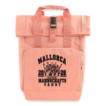 Mallorca 2026 Legendäre Mannschaftsfahrt - Rolltop Rucksack mit zwei Griffen - Chintzrosa - Vorne