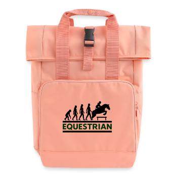 Reitsport Evolution Weibliche Reiterin Cool - Rolltop Rucksack mit zwei Griffen - Chintzrosa - Vorne