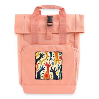 Égalite - Égalité de tous les êtres humains - Sac à dos Roll Top à deux anses - rose liberty - Devant