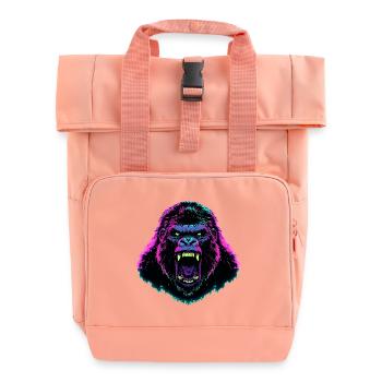 Gorille furieux avec des couleurs vives - Sac à dos Roll Top à deux anses - rose liberty - Devant
