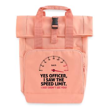I m driving too fast. I do not care! - Roll Top Backpack with Two Handles - chintz rose - Front