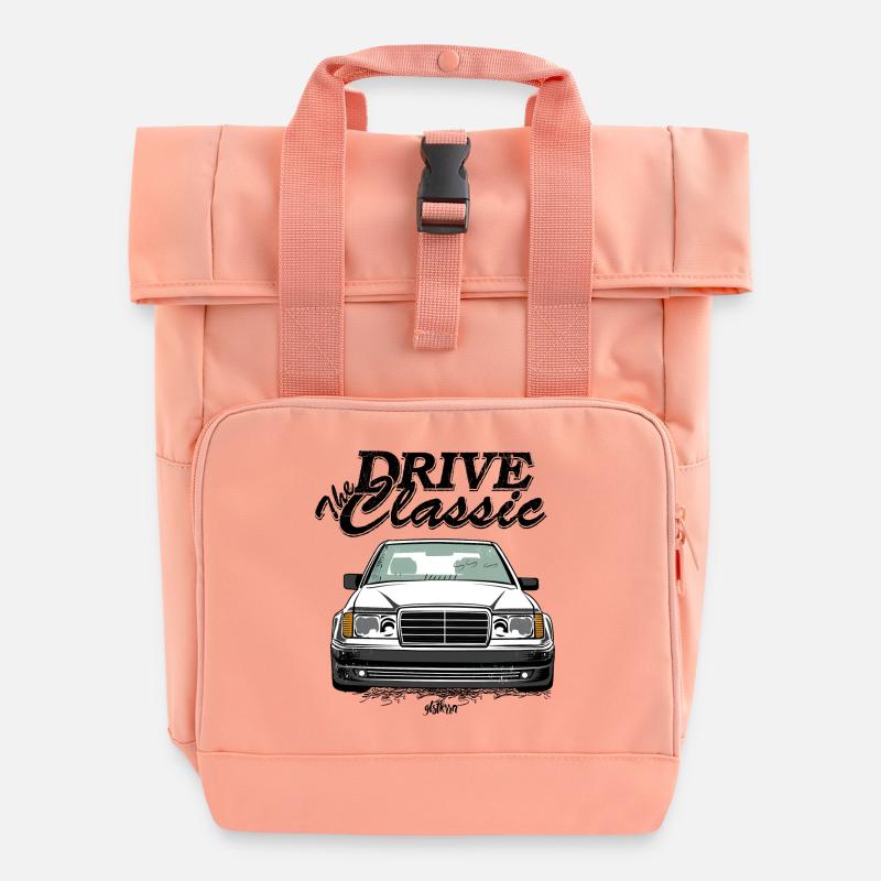W124 drive the classic - Roll Top Backpack with Two Handles - chintz rose
