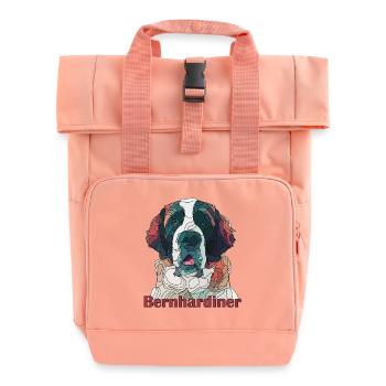 St. bernard - Roll Top Backpack with Two Handles - chintz rose - Front