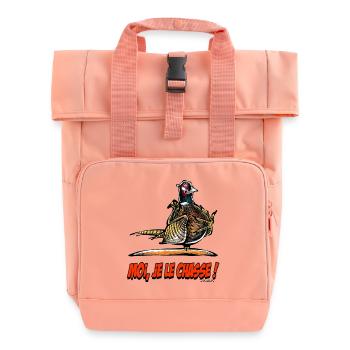 The Pheasant, Moi Je Le Chasse! - Roll Top Backpack with Two Handles - chintz rose - Front