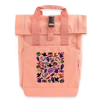 Halloween Wirrwarr - Rolltop Rucksack mit zwei Griffen - Chintzrosa - Vorne