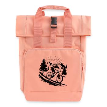 MTB Mountainbike - Rolltop Rucksack mit zwei Griffen - Chintzrosa - Vorne